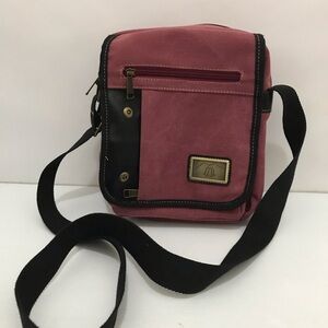 Triple Tree Canvas 3967 Burgundy Shoulder/Crossbody Bag